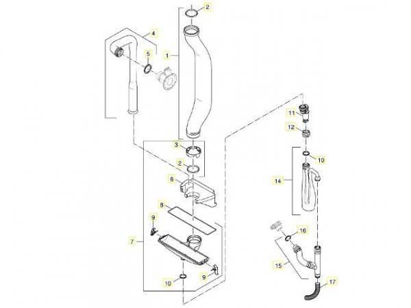 Buderus 7101410 Kondensatablaufrohr Siphon