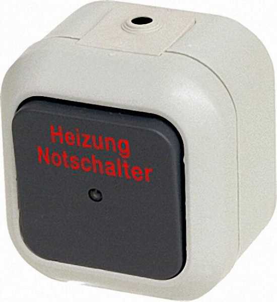 Heizungs -Notschalter AP mit Kontrollleuchte