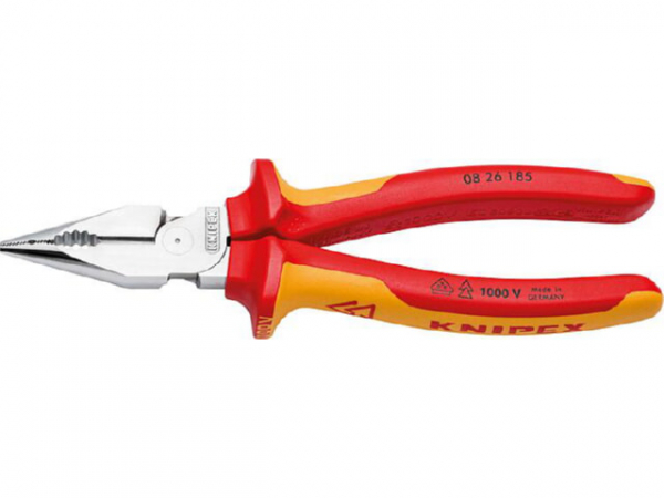 Spitzkombizange KNIPEX VDE isoliert, Länge: 185 mm, verchromt