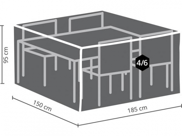 Schutzhülle für ein rechteckiges Lounge Set M OCGS M