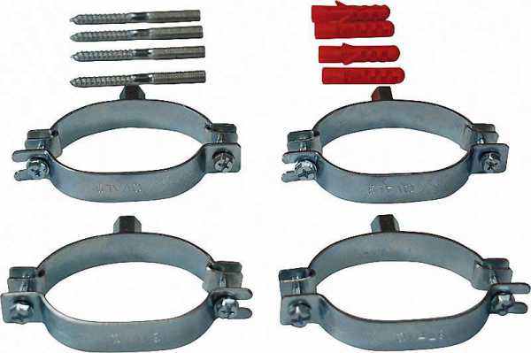 Ovalschellen-Set für Edelstahl-Wellrohr 2 in 2