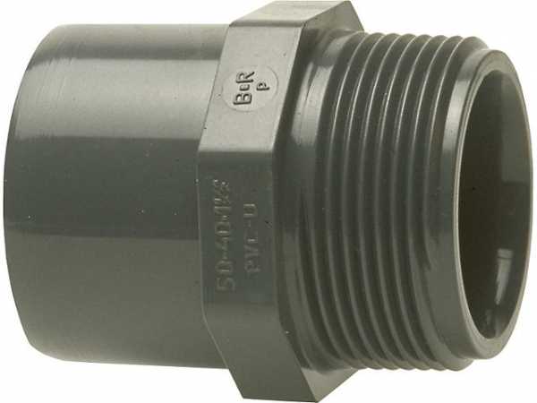 PVC-U Klebefitting Übergangsstück DN20 (3/4")x32/25mm AGxI