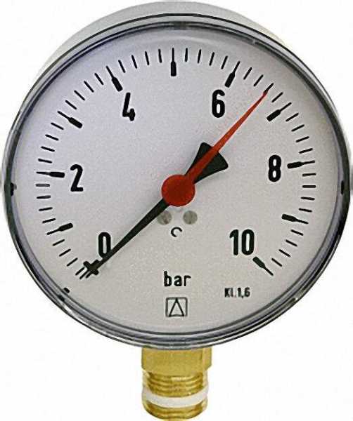 Manometer RF 80 1/2'' 0-10bar Anschluss radial