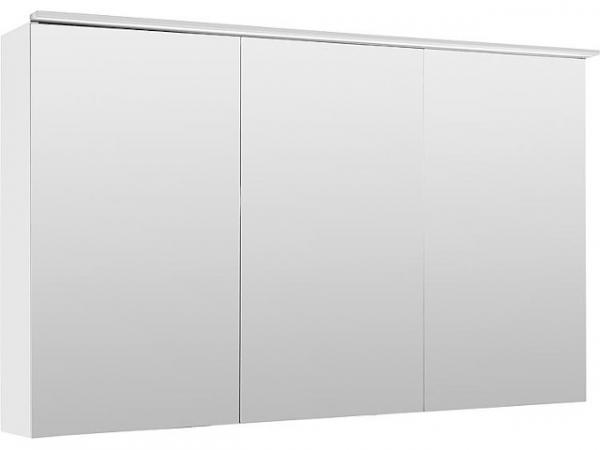 Spiegelschrank 3-Türig mit LED-Aufsatzleuchte, weiß Hochglanz BxHxT: 1200x750x194mm