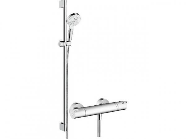 Brause-Set Hansgrohe Crometta Vario, m. Ecostat 1001 CL Brausestange 900 mm