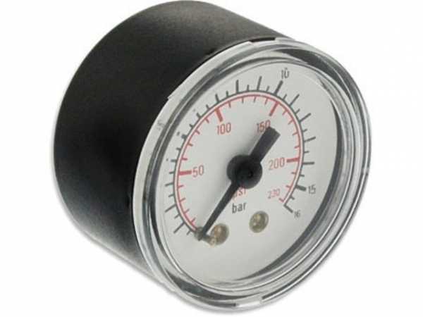 Manometer NG 40 axial 0 bis 1,6 bar, 1/8 axial