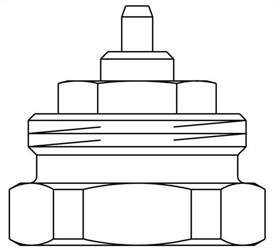 Oventrop 1011445 Adapter für Umrüstung von Gewindeanschluss M30x1.0 auf M30x1.5