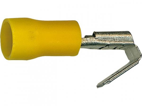 Flachsteckhülse mit Abzweigung isoliert, 4,0mm²-6,0mm², 6,3x0,8mm Farbe gelb, VPE 100 Stück