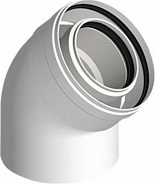 Kunststoff-Abgassystem Bogen 45° - DN 80/125