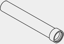 VIESSMANN 7501766 Rohr mit Verbindungsmuffe 1 m lang, DN 180