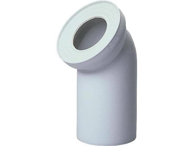WC Anschlussbogen Toilettenanschluss WC Bogen 90° weiß 2 Anschlüsse DN50 135°