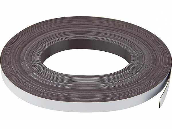 Magnetband Größe 0, 6x15mm Farbe weiß, Rolle mit 30m