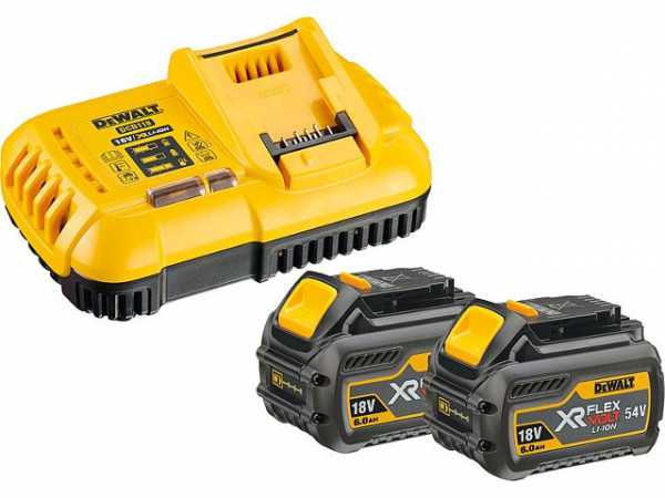 Starter-Set DeWalt DCB118T2 2 Akkus DCB 546 54V / 6Ah 1 Ladegerät DCB 118 FlexVolt