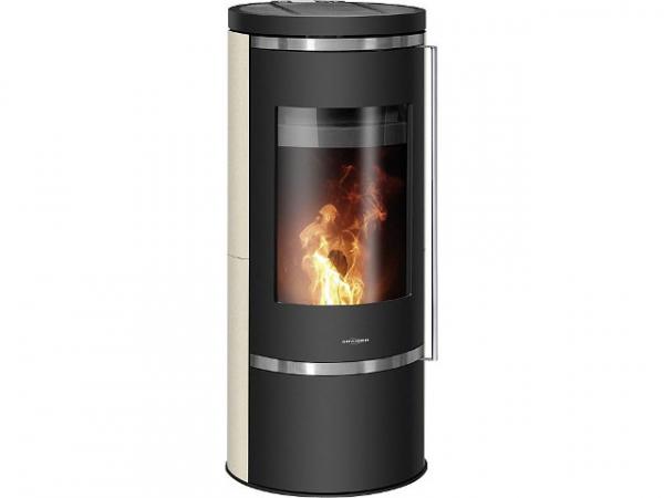 ORANIER 796087 Pelletofen Carus Kalkstein Cream, Korpus Stahl Schwarz