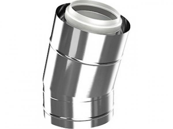 Buderus Konzentrischer Bogen, Ø 80/125 mm, 15°, Edelstahl / Kunststoff, 7738112703