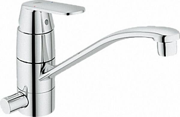 GROHE EH-Spültischb. Eurosmart C flacher Auslauf/Absperrventil chrom