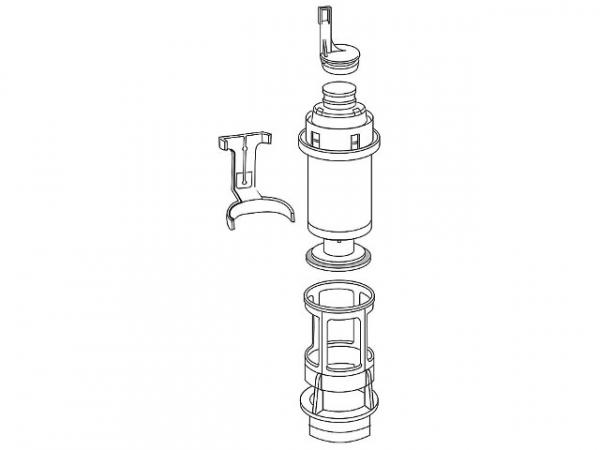 Ablaufventil-Set mit Inhalt: Füllventilhalter,Niederhalter, Ablaufventil,Ablaufkorb 590739