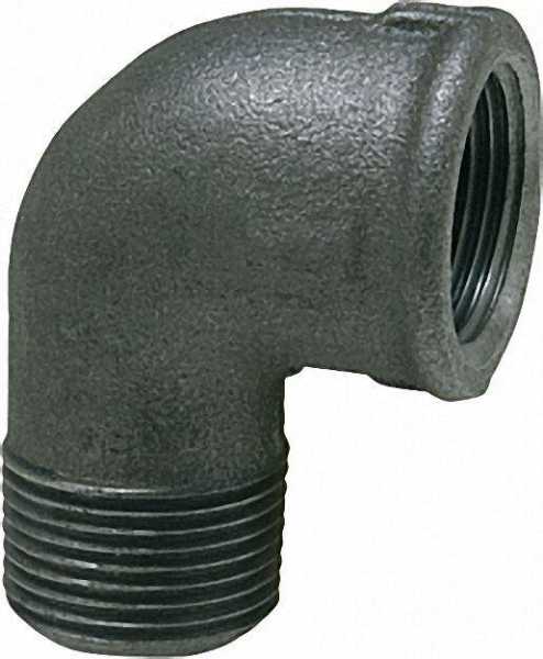 Tempergussfitting, schwarz Winkel 90°, 1 1/4'' (i/a) Typ 92