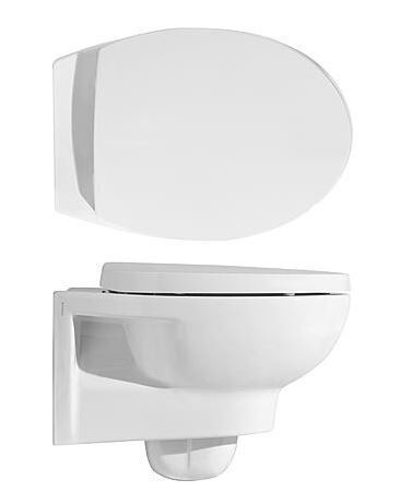 Wand-tiefspül-wc Vanessa, aus Keramik, spülrandlos, weiß, BxHxT:355x36 Wand-tiefspül-wc Vanessa, aus Keramik, spülrandlos, weiß, BxHxT:355x36