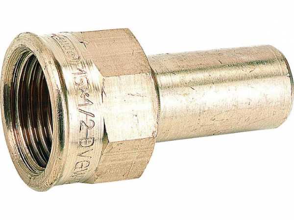Gas Pressfitting Rotguß Einsteck-Muffe DN20 3/4"x22 mm IGxi V-Kontur