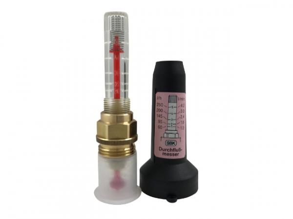 SBK Durchflussmesser mit plombierbarer Abdeckkappe rot 1,0 - 4,2 l/min 60 - 250 l/h 6013154