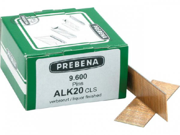 Stiftnägel Type ALK, 20 mm, verbronzter Stahl, VPE = 9600 Stk.