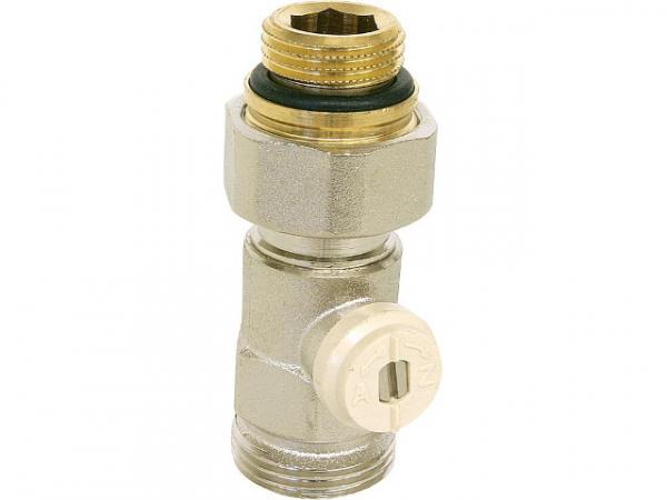 CALEFFI Einzelkugelhahn Durchgangsventil 1/2''AG Rohranschluss 3/4''