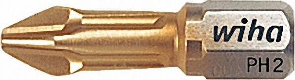 WIHA TiN-Torsions-Bit, Philips, Form C 6, 3 Typ 7011 TiN, PH1 x 25