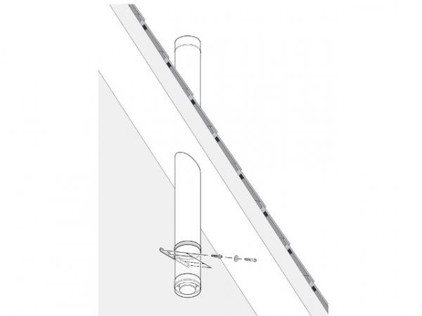 Buderus Dachdurchführung, Ø 80/125 mm, Edelstahl, ohne Mündungsabschluss, 7738112713