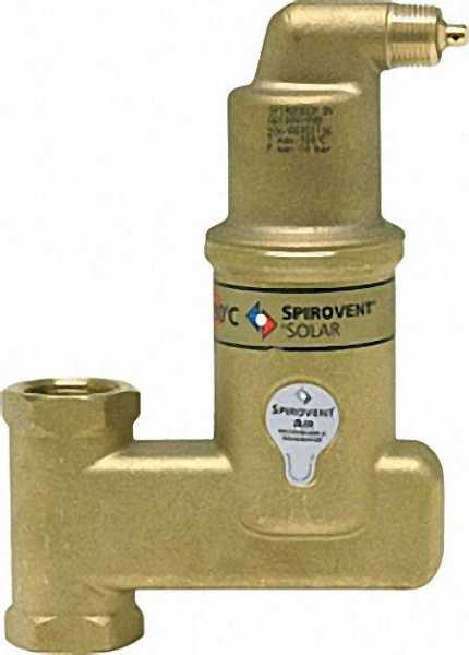 SPIROTECH Spirovent Luftabscheider Solar Vertikal Anschluss 3/4'' IG