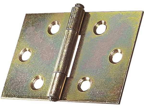 Scharniere breit mit Schrauben verzinkt LxB=30x30 mm, VPE 2 Stück