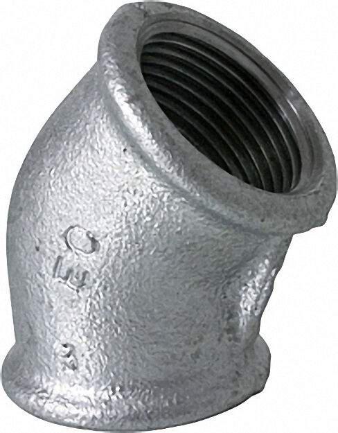 Tempergussfitting verzinkt Nr. 120 Winkel I/I 45° d = 3/4'' Tempergussfitting verzinkt Nr. 120 Winkel I/I 45° d = 3/4''