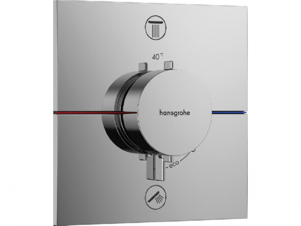 UP-Thermostat Hansgrohe ShowerSelect Comfort S Fertigset 2 Verbraucher chrom