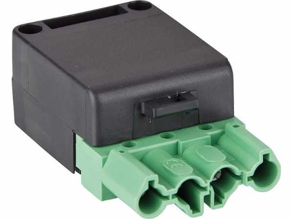 Kupplung 4-polig grün/schwarz, 250/400V, 16A System Wieland