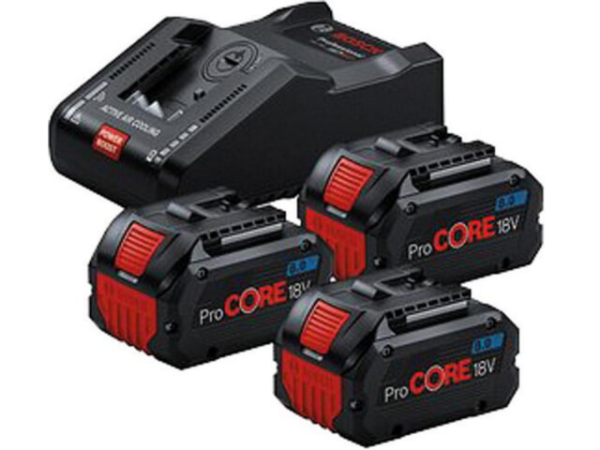 Akku-Set BOSCH 18 V, 3x 8,0 Ah ProCore Akkus und Ladegerät