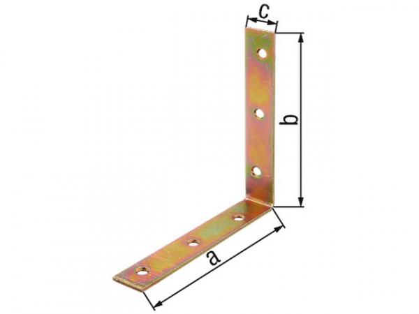 Stuhlwinkel, 125x125x22mm gelb verzinkt