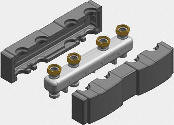 VIESSMANN 7466337 Verteilerbalken für 2 Divicon mit Wärmedämmung DN32 - 1 1/4