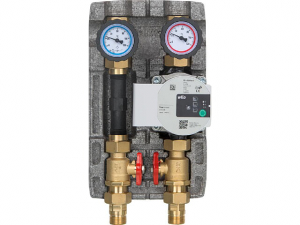 Heizkreisset Easyflow DN20 ungemischt, Wärmezählerstrecke mit Pumpe Grundfos UPM3S AUTO 15-60