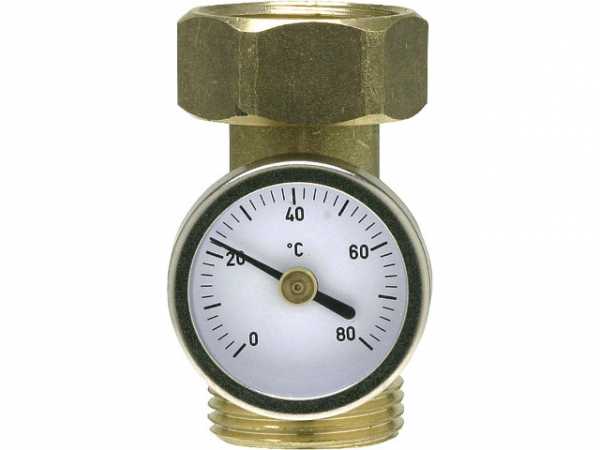 MAGRA Thermometer mit ZwischenStück 1/2" Skalenring 0-80°