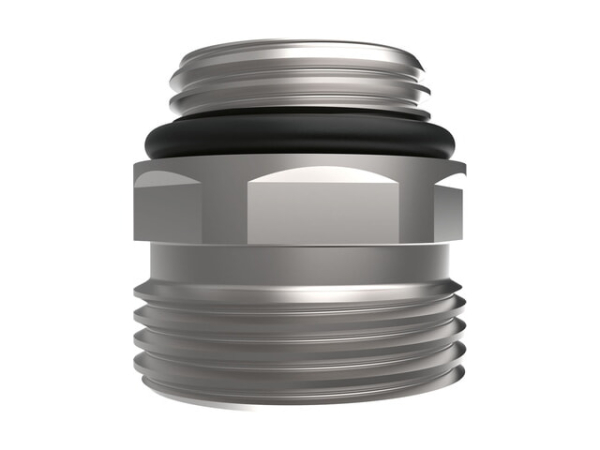Buderus Verteileranschlussstück Rücklauf für Logafloor HVE, 1/2'' Innengewinde x 3/4'' Außengewinde, Einbau im Rücklauf 7738345875
