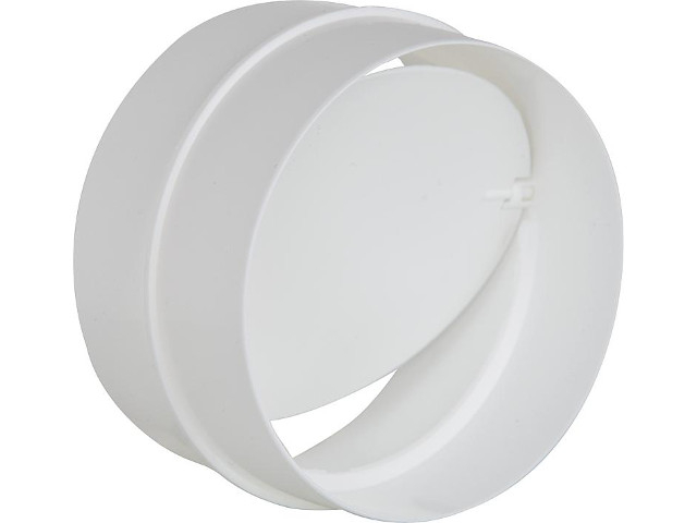 Innenverbinder DN 100mm weiß mit Rückstauklappe, rund Innenverbinder DN 100mm weiß mit Rückstauklappe, rund