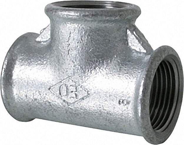 Tempergussfitting verzinkt Nr. 130 T-Stück d = 1 1/4'' Tempergussfitting verzinkt Nr. 130 T-Stück d = 1 1/4''