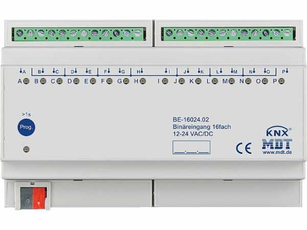 Reiheneinbaugerät MDT 16-fach Binäreingang Eingang 24V AC/DC BE-16024.02