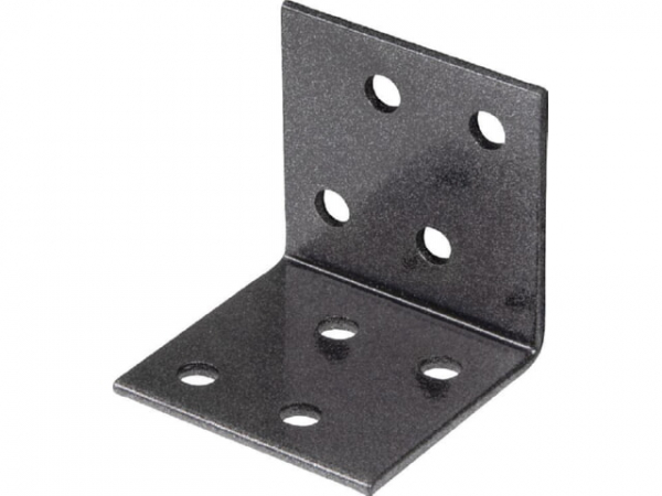 Winkelverbinder DURAVIS 40 x 40 x 40 mm, Material: Stahl, sendzimirverzinkt, Oberfläche: schwarz-diamant