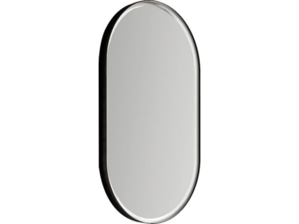LED Spiegel BLIES, oval, 500x900x50mm, schwarz matt, ohne Schalter, modernes Design