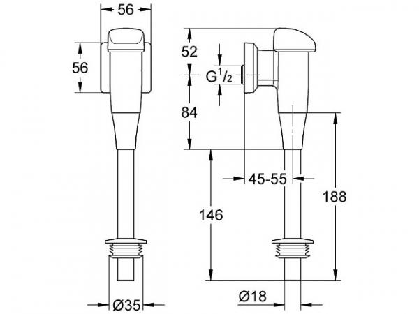 Vorabsperrung Grohe komplett 43393000