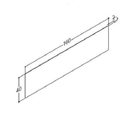DANSANI 91161 Spiegel mit abgerundeten Ecken ohne Sensorschalter B-160 cm, H-40 cm