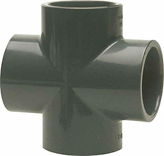 Pvc-u - KlebeMuffe Kreuz-Stück, 63mm, allseitig Klebemuffe Pvc-u - KlebeMuffe Kreuz-Stück, 63mm, allseitig Klebemuffe