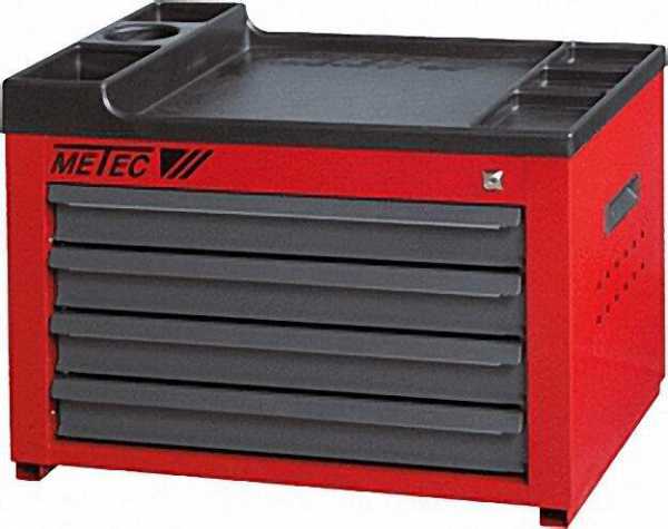 METEC Werkzeugtruhe, rot HxBxT 403x627x410mm mit 4 Schubladen Art. Nr. 60044