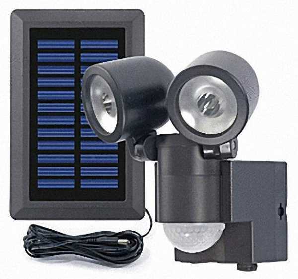 Außenleuchte Solar LED mit Bewegungsmelder 360° Duo LPL, schwarz